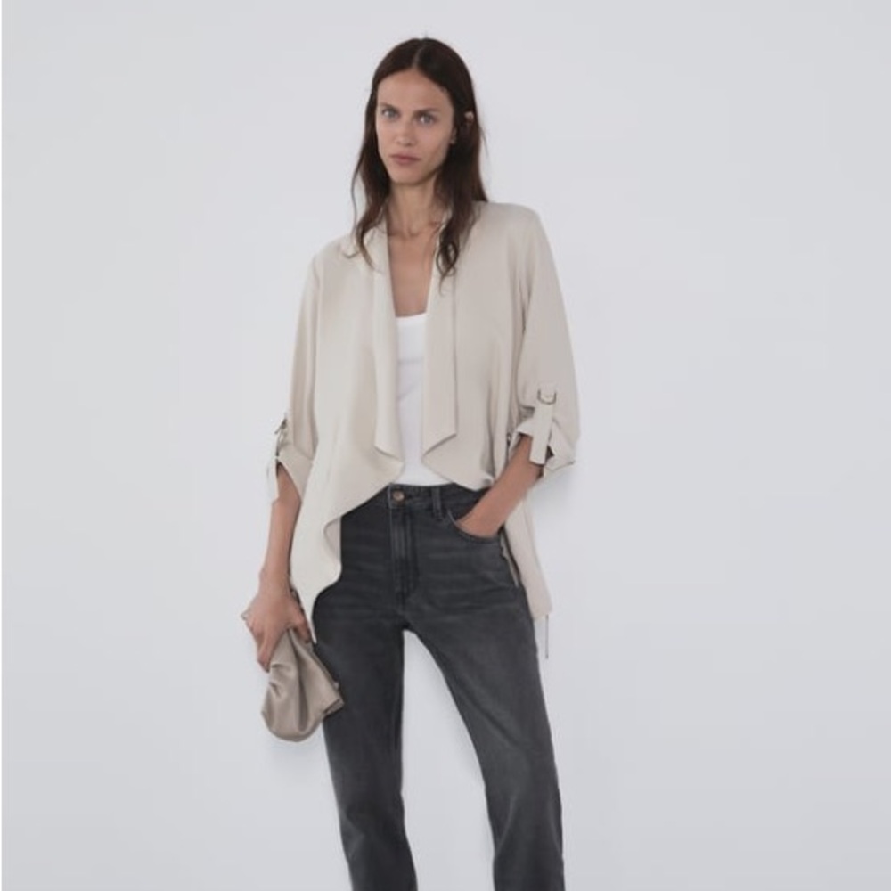 Zara drawstring blazer